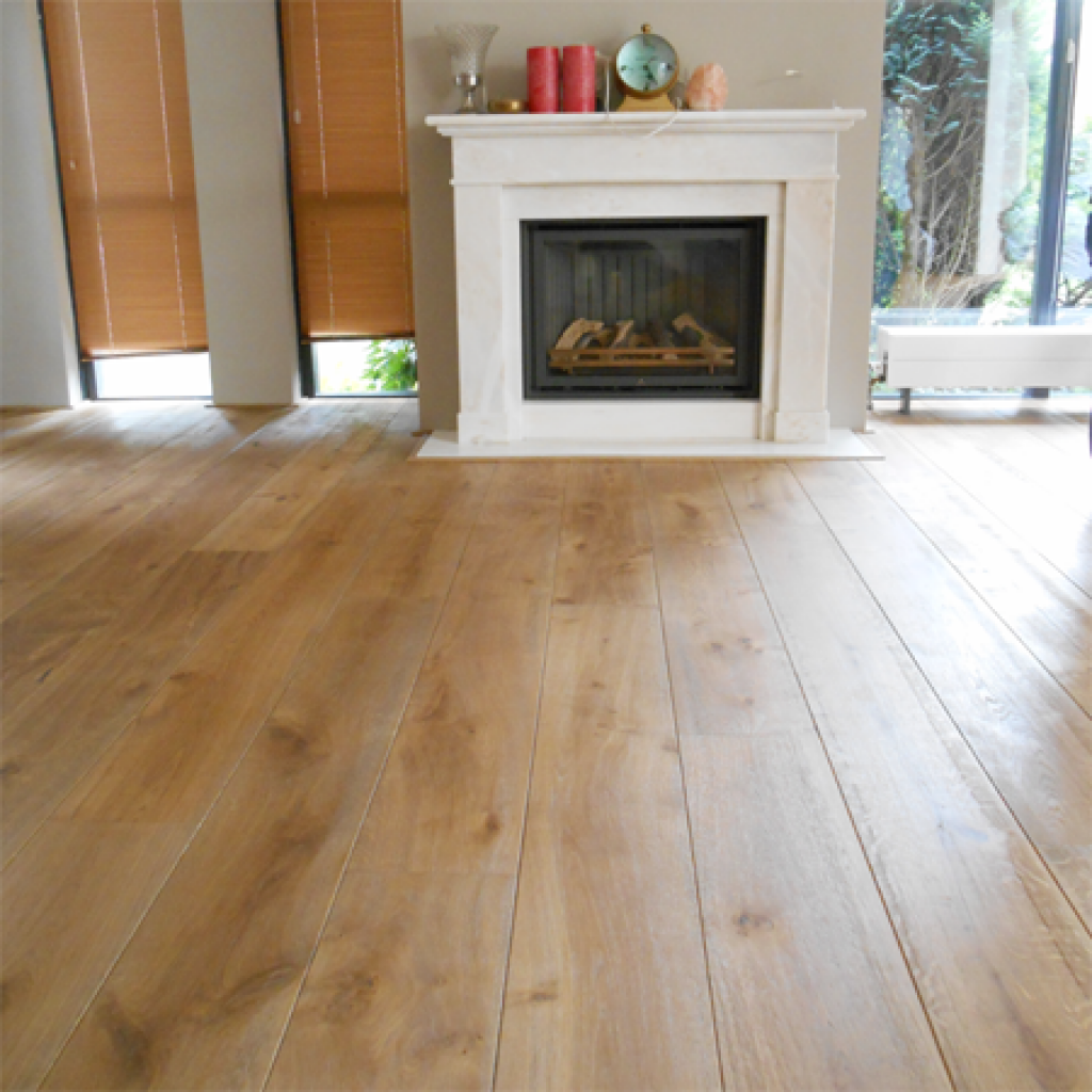 Madera de roble en la sala de estar